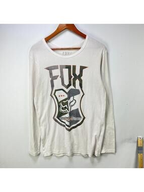 Vintage Fox Thermal Racing Long Sleeve Shirt Large